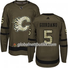 Calgary Flames Hockeydrakt Mark Giordano 5 2017-2018 Camo Grønn Adidas Authentic - Herre